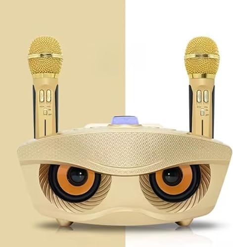 LZOXOL Adult and Kids Karaoke Machine with 2 UHF Wireless Microphones, Portable Bluetooth Singing Amplified Speaker System for Family Parties,