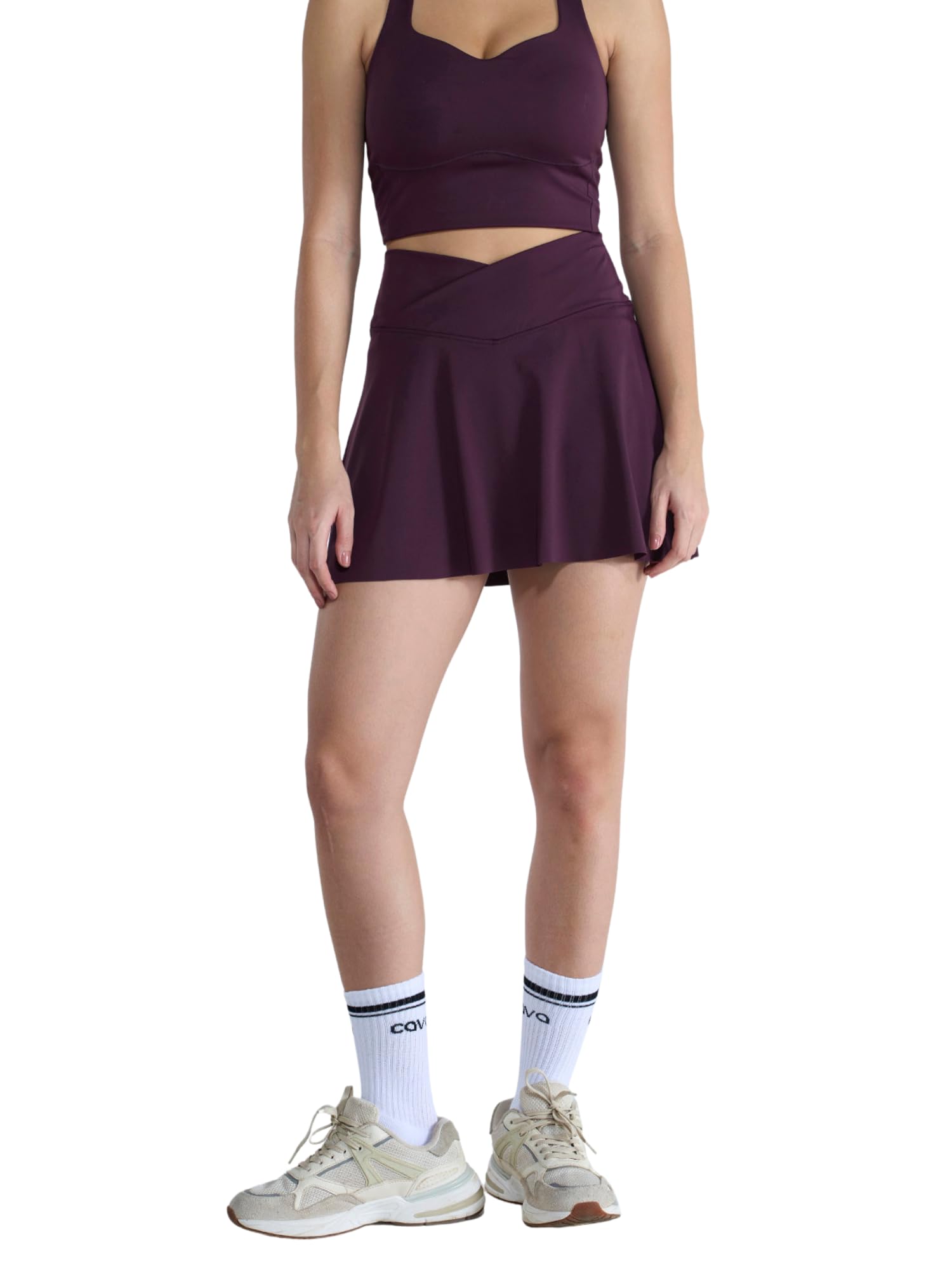 cava Women High Waist Athletic Skort with Built-in Shorts & Pockets – Moisture-Wicking Tennis & Workout Skirt-picture-21