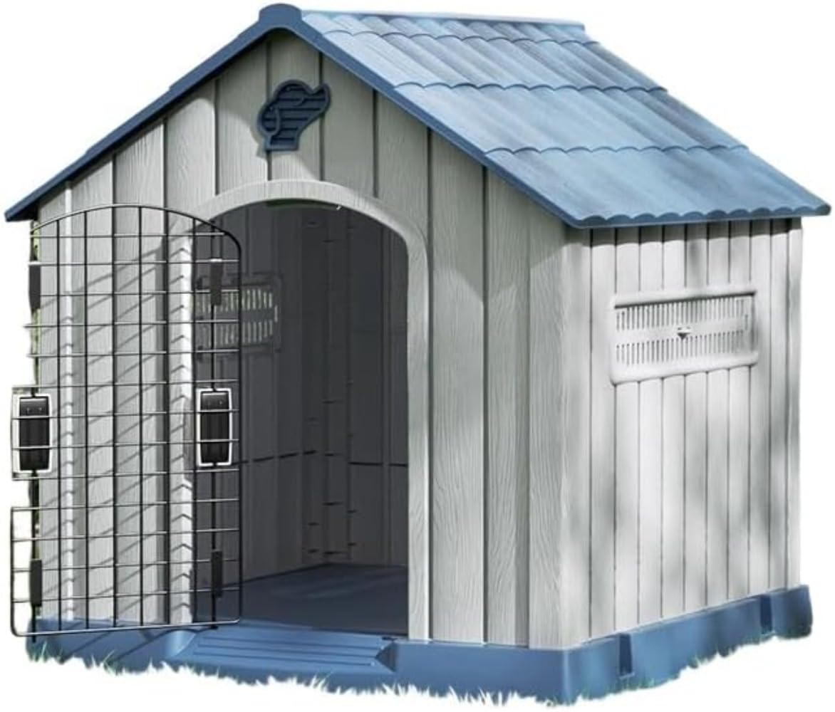 Amazon | YAKINO犬小屋 PPプラスチック製 大型 中型犬用 室内外兼用