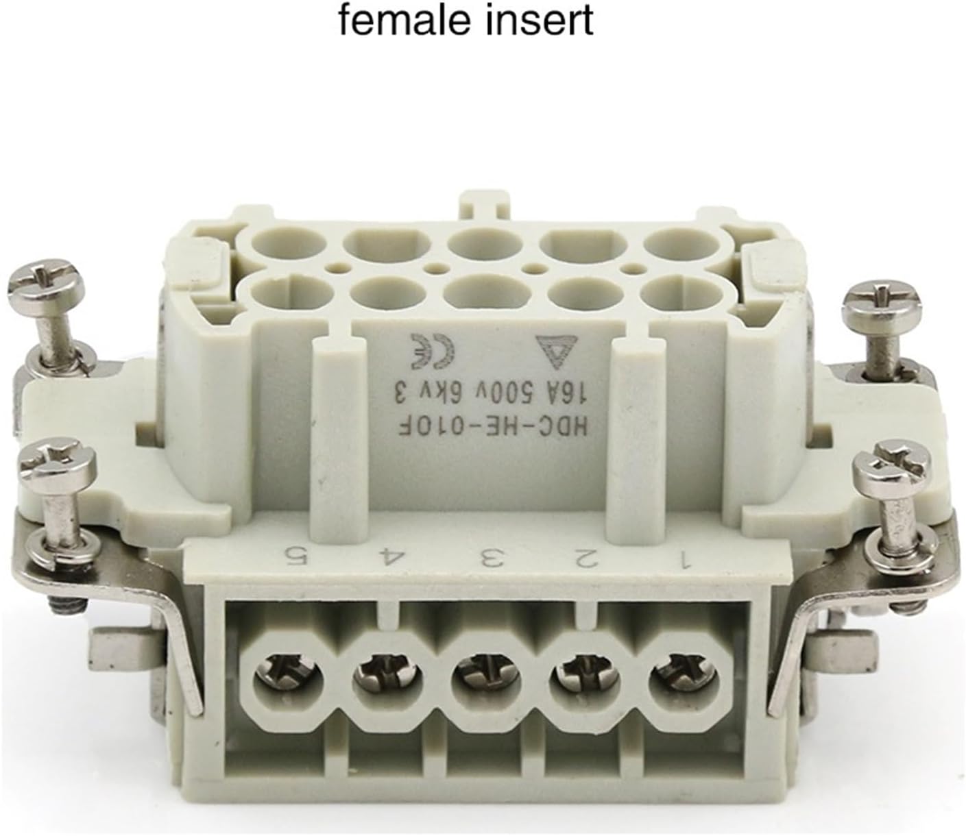 10-core Rectangular Heavy-Duty Butt Connector HE-010 Aerospace Industry Waterproof Socket Connector 16A