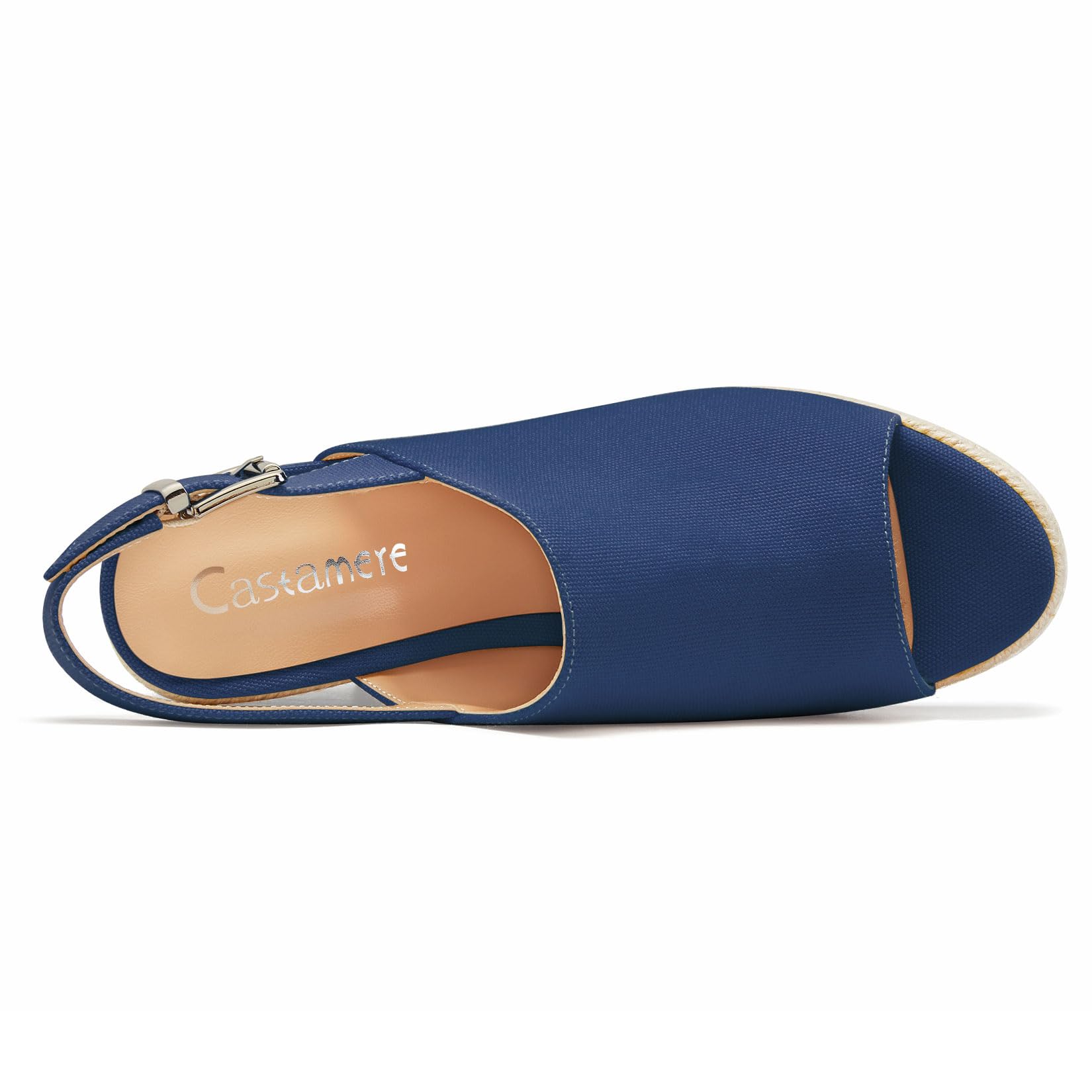 Castamere Mujer Alto High cuña esparto Plataforma Heel Abierta Punta Slip-on Sandalias Slingback Baile Casual Verano 10 CM Heels