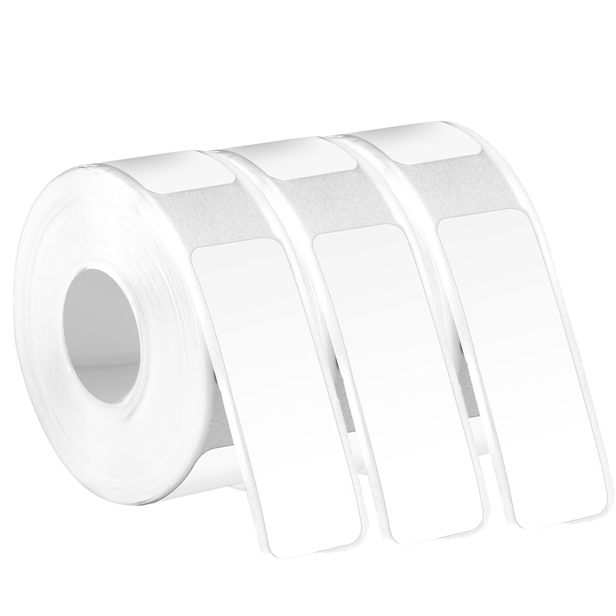 hankousi 3 Rolls White Portable Labels, 12x40mm Thermal Label Tape, Compatible with Phomemo D30/D32/D35/Q30/Q30S/Q31, 160 Labels per Roll, Ideal for Home, Office & School Organization