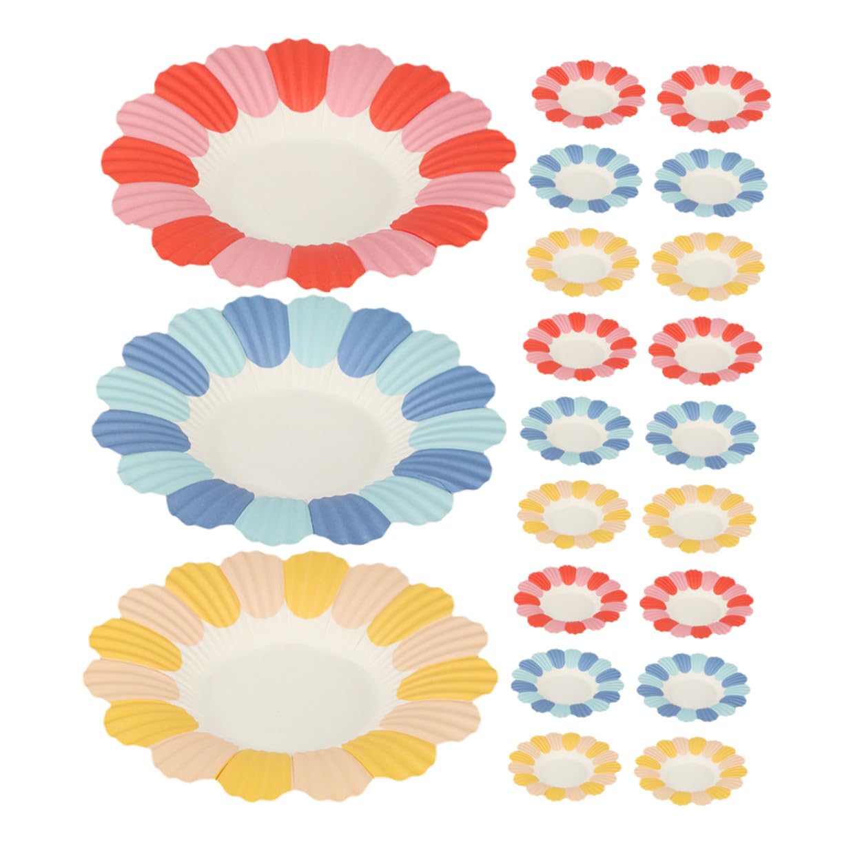 Assiettes en papier de fleurs légères pour éviter la vaisselle cassée lors des fêtes d'enfants