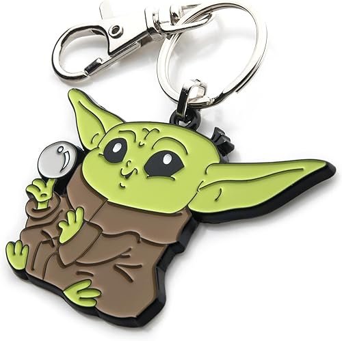 Miniatura 3 de Star Wars The Mandalorian Grogu - Llavero colgante de esmalte con bola, Varios colores