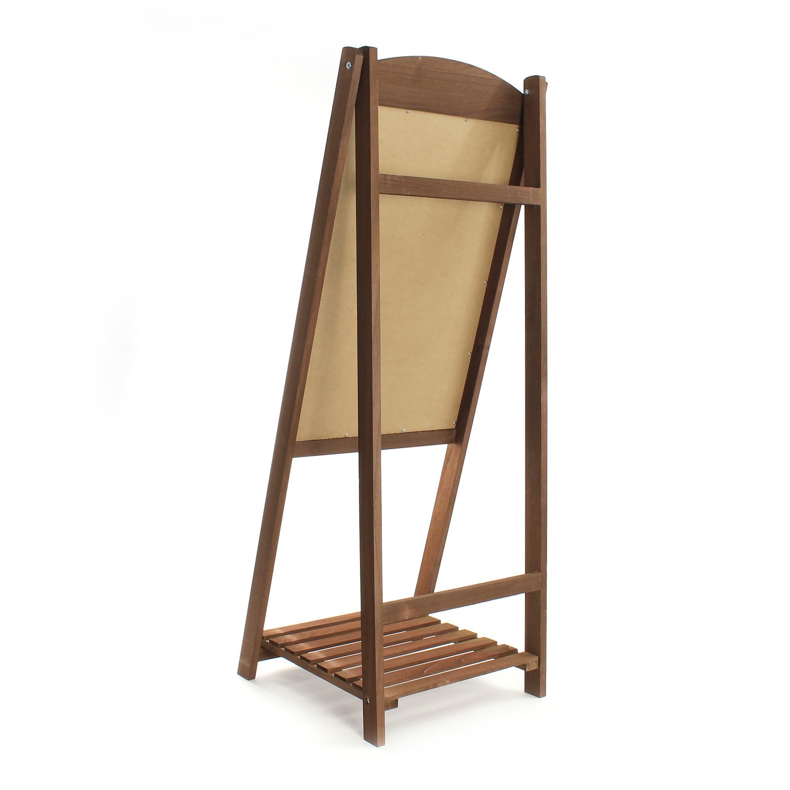 Lavagna a cavalletto per bar ristoranti negozi 42x112cm in legno con ripiano per fiori