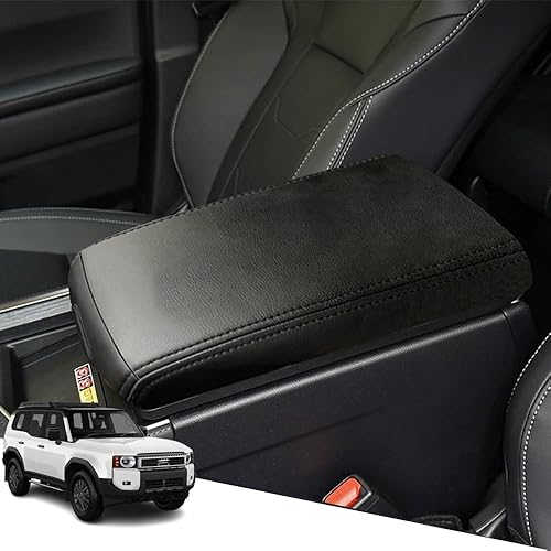 Miniatura 238 de Great-luck Leather Center Console Cover Armrest Pad,Protector Armrest Box Cover Accessories Keep Your Armrest in a More Comfortable Feeling(black