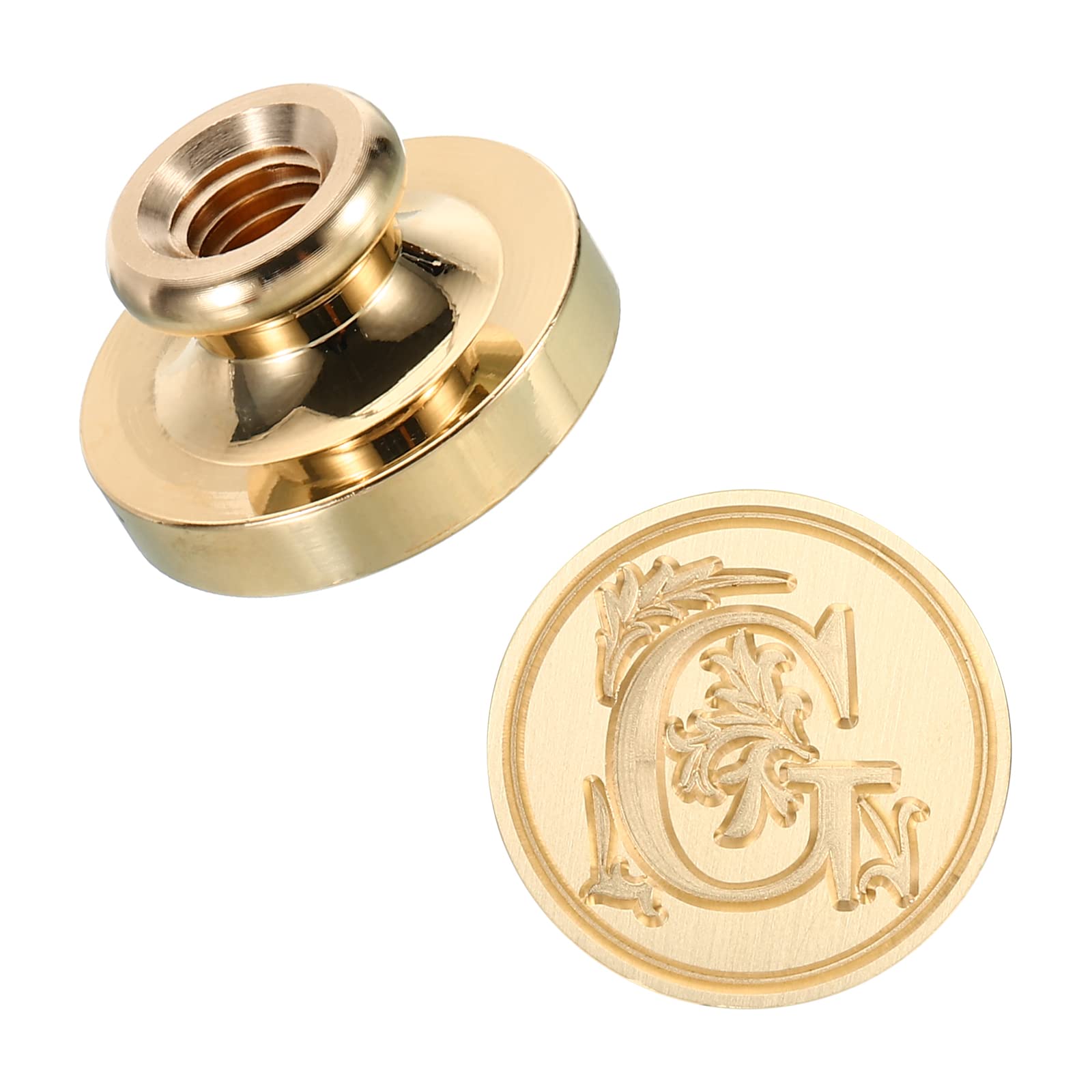 PATIKIL Alphabet G Wax Seal Stamp, Initial Letter Sealing Wax Stamp Classic Retro Brass Head for Envelope Invitation Cards