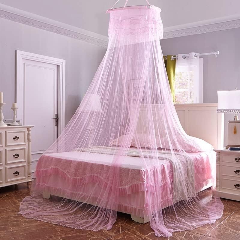 Bed Canopy Mosquito Net, Bed Canopy for Girls Room Decor - Insect Protection Hanging Canopy for Single to King Size Beds, Mesh Bed Tent Bedroom Decorations (Color : Purple)