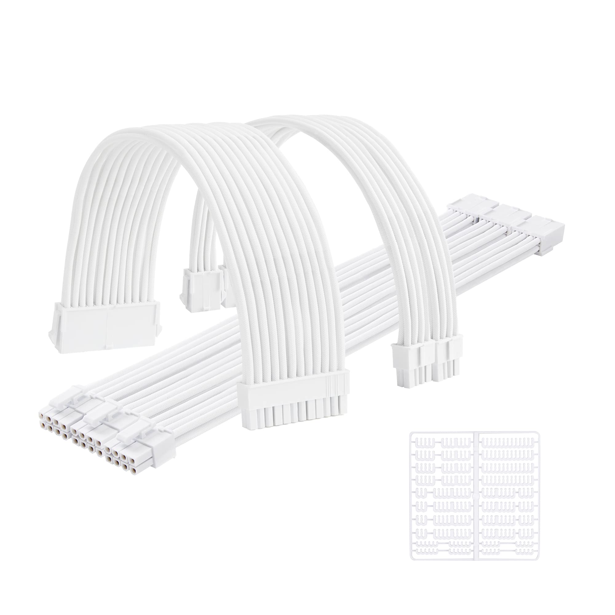 Formulamod Kit cavo di alimentazione prolunga manicotto 18AWG ATX 24P+ (2) EPS 8-P+(3) PCI-E8-P con pettini per PSU a scheda madre/GPU