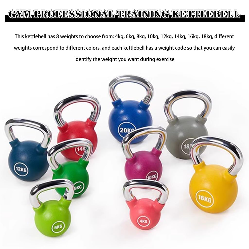 Kettlebell-Gewichte Professionelles Training Im Fitnessstudio Kugelhantel, Hantel Für Das Bauchmuskeltraining Für Männer, Galvanisierter Griff, Schwingen/Kniebeugen(Green-8kg)