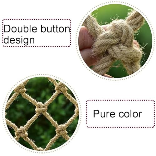 Ouyoxi Climbing Rope Net For Playground Hemp Rope Net Hemp Safety Net Rope Truck Cargo Trailer Net Waterproof Hemp Rope Net Rope Garden Netting Ceiling Decorative Nets Dia 6Mm Mesh 10Cm #TOP3
