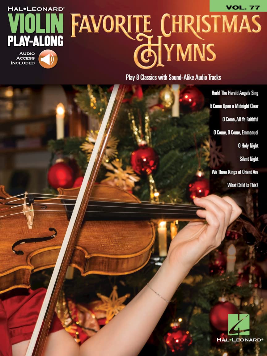Violin Play-Along Volume 77: Favorite Christmas Hymns (Book/Online Audio) (Hal Leonard Violin Play-along, 77)