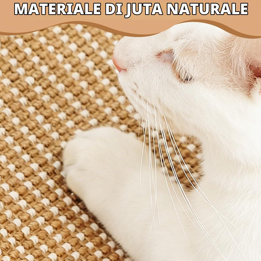 Tiragraffi per Gatti Doppio Uso 72cm | Graffio a L in Sisal Resistente, Tiragraffi da Parete e Angolo con Erba Gatta Integrata