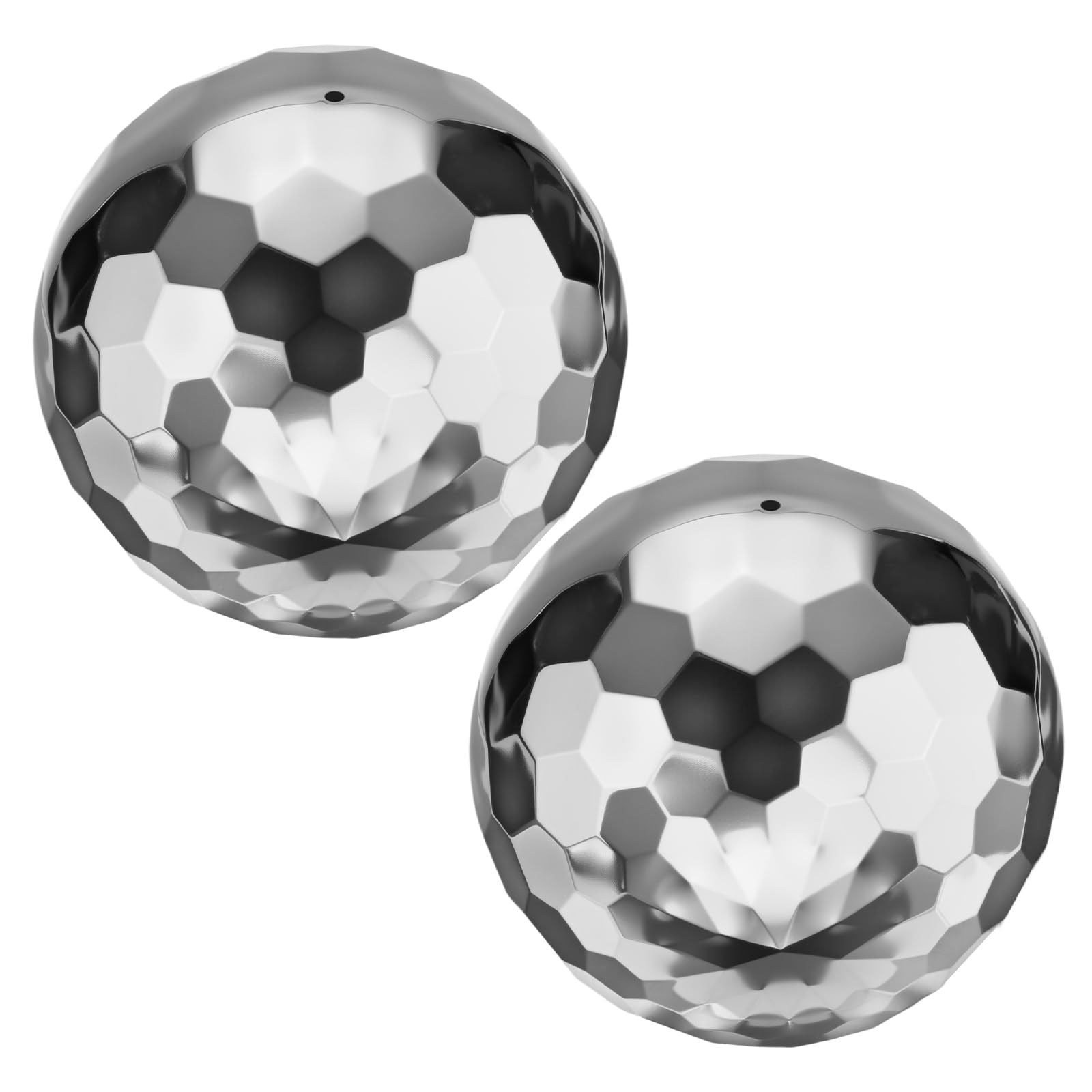 M METERXITY 2-Pack Garden Gazing Globes Ball Sculptures Diamond 6 Inch 304 Stainless Steel Hollow Mirror Reflective Floating Ball for Garden/Pond/Home/Yard Outdoor Decoration [Silver]