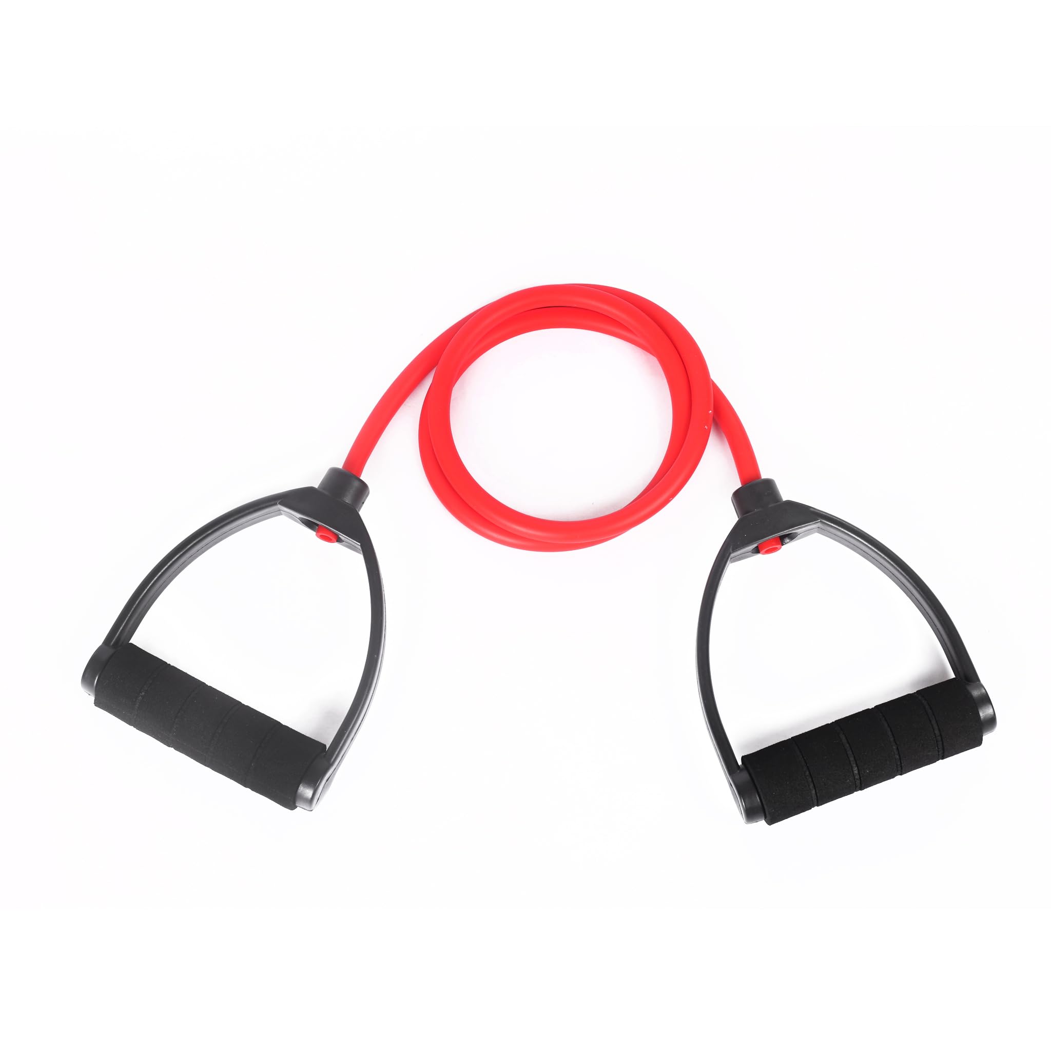 Raw Element Exercise Band or Resistance Band for Men and Women – Heavy-Duty Pull Rope for Stretching, Home Gym, Strength Training – Tube Exerciser with Foam Grip (Red)-image-44
