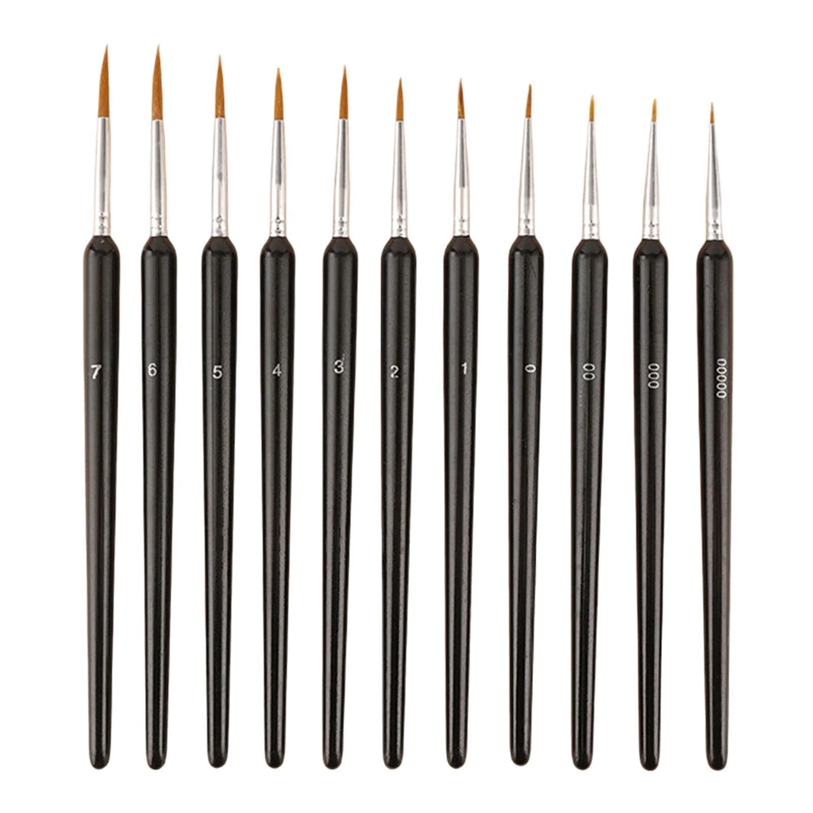 11 Pcs Detail Paint Brush Set, fine miniature paint brushes for detailing, Tiny Paintbrushes for Art Acrylic watercolour model nail face