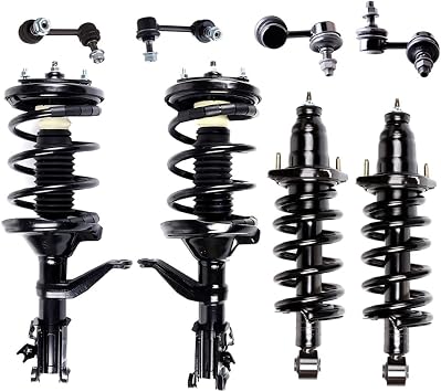 Struts Shock suspension kit for 2003 2004 2005 2006 2007 2008 2009 2010 2011 for Honda Element Complete Struts Assembly Stabilizer Bar Link Kit 8 Pcs, 171101L 171101R 172135 172136
