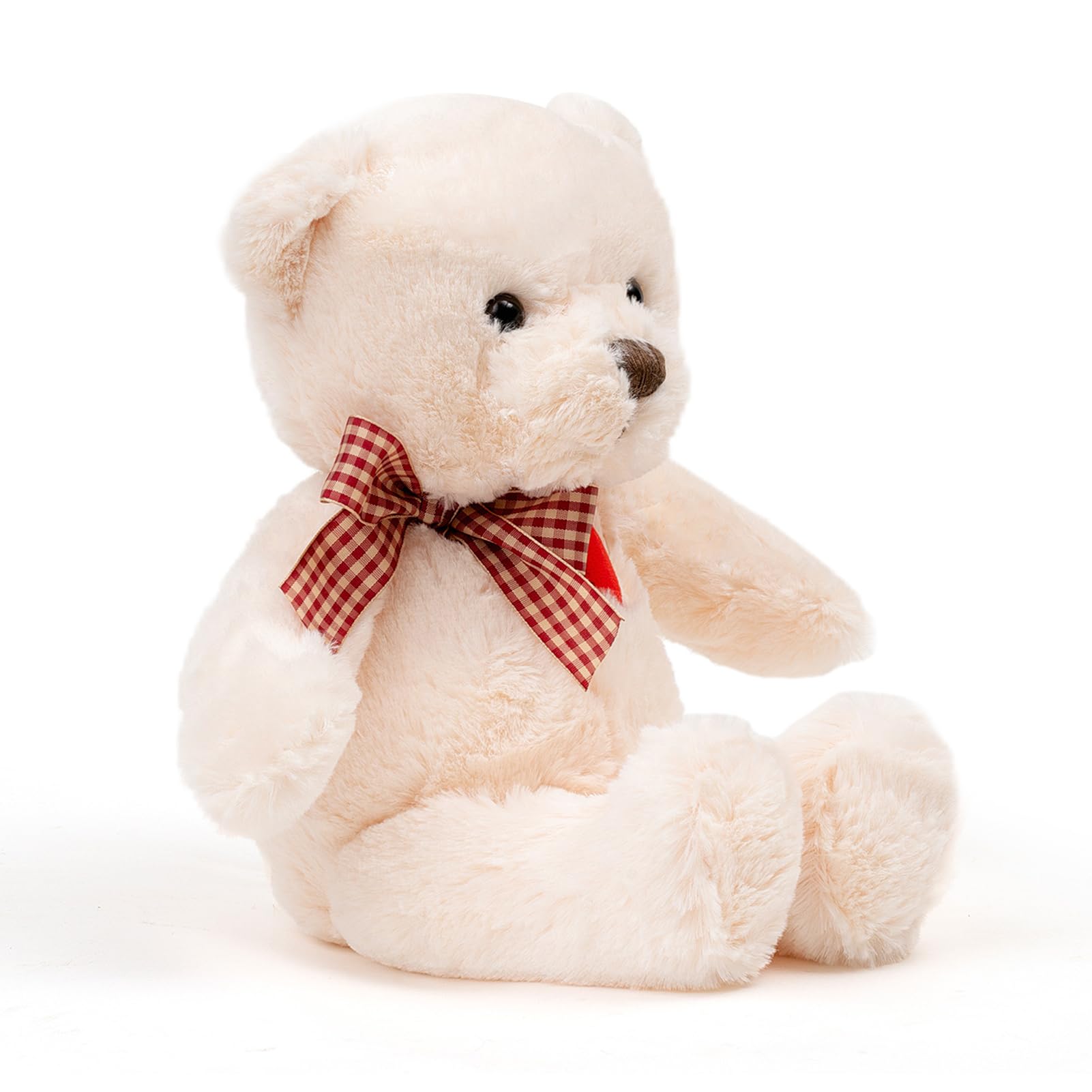 Adorlynetty 11” Small Teddy Bear with Heart Cute White Teddy Bear Stuffed Animals for Valentines Day Soft Stuffed Bear Plush Bear Plushie - Image 2