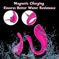 Vista 9 de Vibrador de aplicación y control remoto, vibrador portátil, teléfonos inteligentes Healexcer, motores duales, juguetes sexuales para adultos