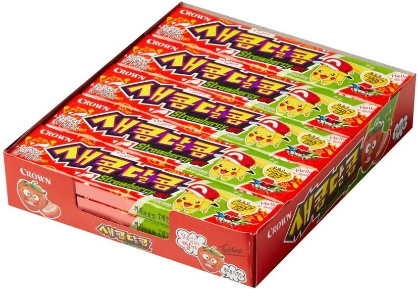 Crown Sweet and Sour Chewy Candy Strawberry 29g(pack of 15) 딸기