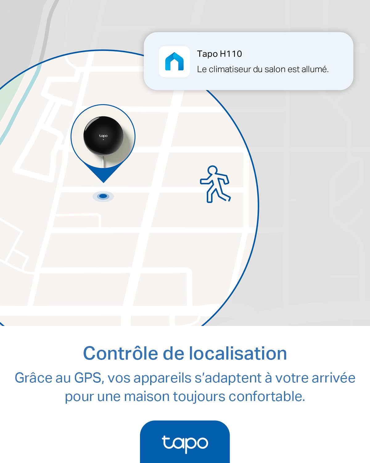 Tapo Télécommande Infrarouge H110 - Prend en Charge 18 Types d'appareils, Plus de 8000 Marques, hub pour capteurs Tapo, Commande vocale avec Alexa/Siri, Compatible avec Matter, Minuterie