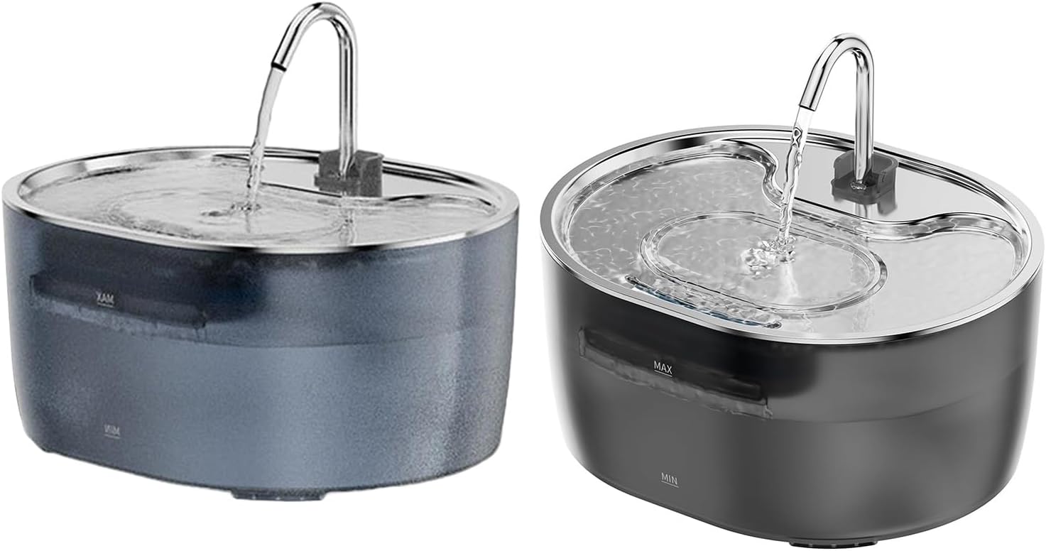 Automatic Circulating Cats Drinking Fountain High Capacity Stainless Steel Pet Water Dispenser Supply Large Capacity Bowl