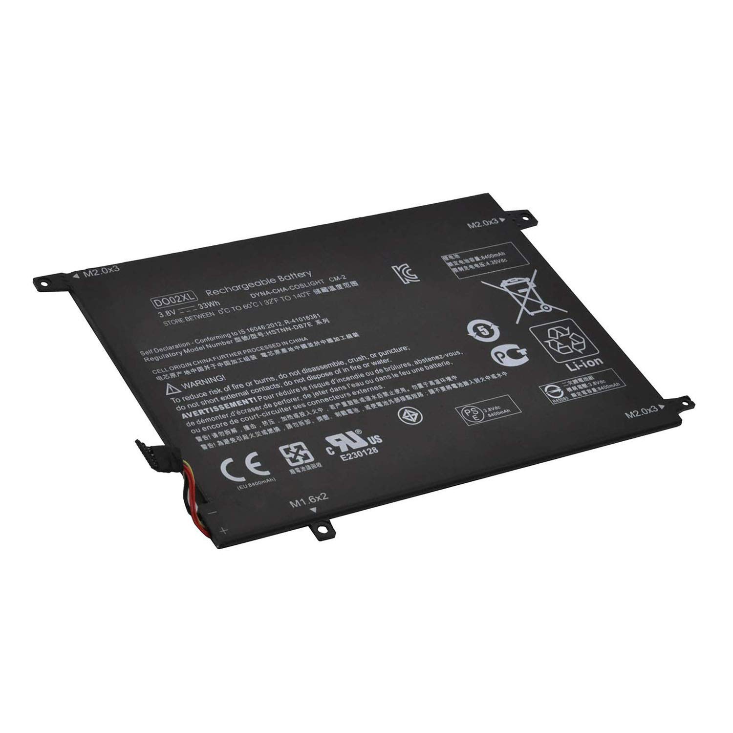DO02XL 810985-005 HSTNN-DB7E HSTNN-LB6Y TPN-I121 Batteria per laptop | Sostituzione per HP Pavilion X2 10-N013DX N101NA N030CA 10-J024TU J025TU J013TU 810749-2C1 810749-421 (3.8V 33Wh)