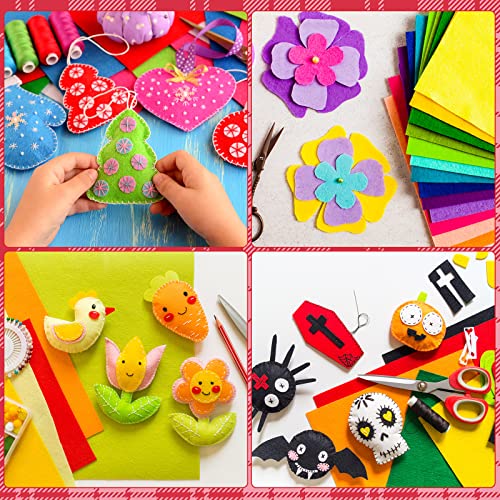 80 Pcs 4 X 4" Self Adhesive Felt Sheets Craft Multi Colored Adhesive Felt Fabric Crafts Felt Squares Paper Sheets With Adhesive Backing For Kids Sewing Diy Craft School Decoration Crafting Projects #TOP6