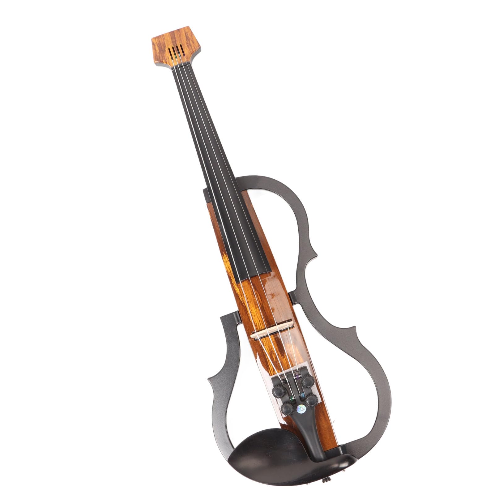 Violino Elettrico, Violino Silenzioso Full Size 4/4, Pickup Incorporato Suono Regolabile in Fibra di Carbonio, Elettrico Muto con Cuffie per Spalla per Principianti Adulti