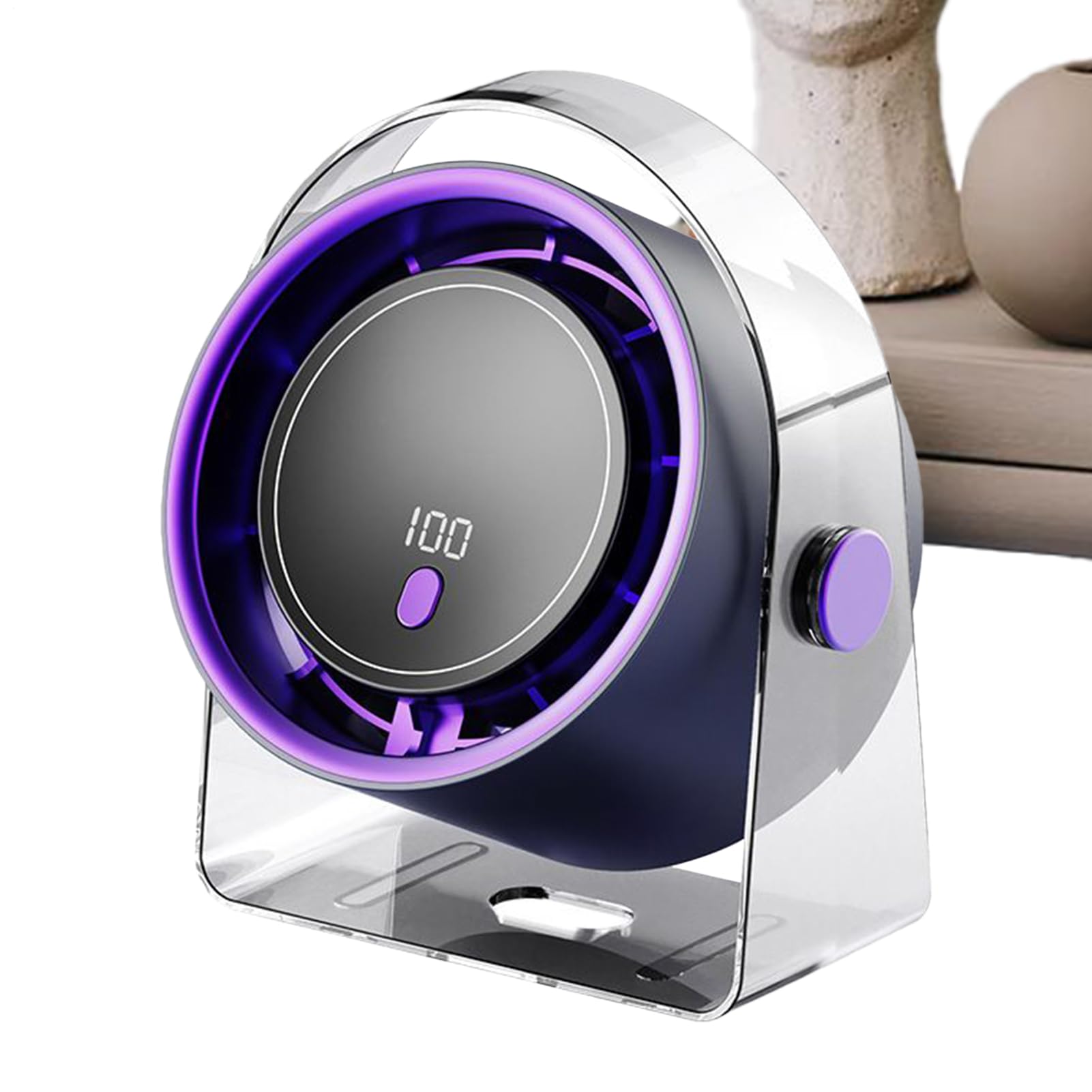 Ventilateur de bureau sans pales rechargeable contre la chaleur en voiture