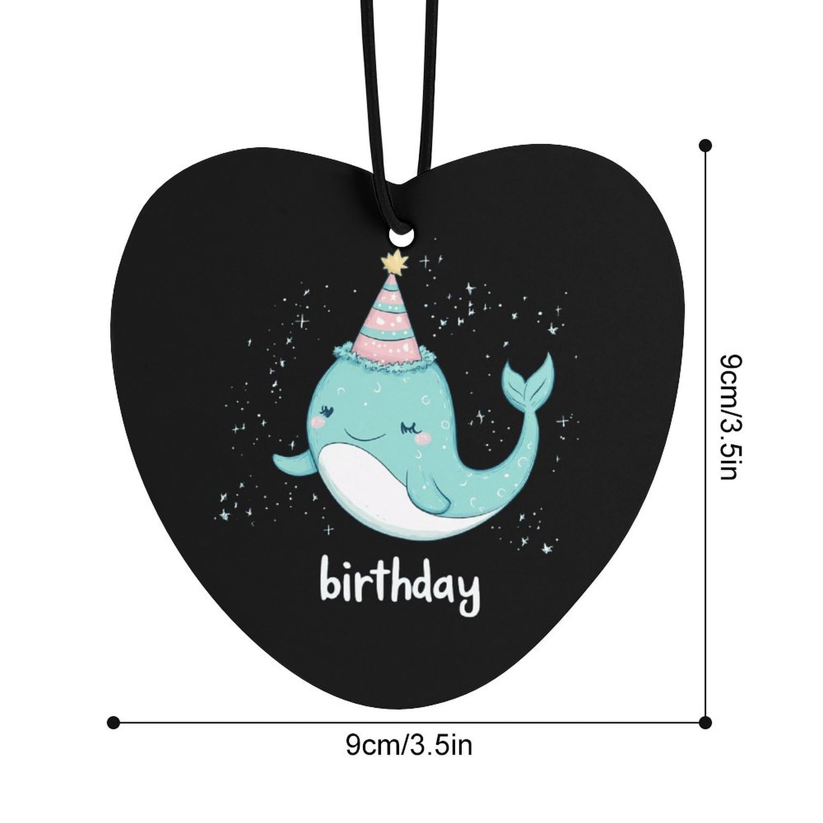 Narwhal Birthday Car Air Freshener Hanging Aromatherapy Tablets for Car Accessories Love form