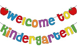 Colorful First Day of Kindergarten Welcome Banner