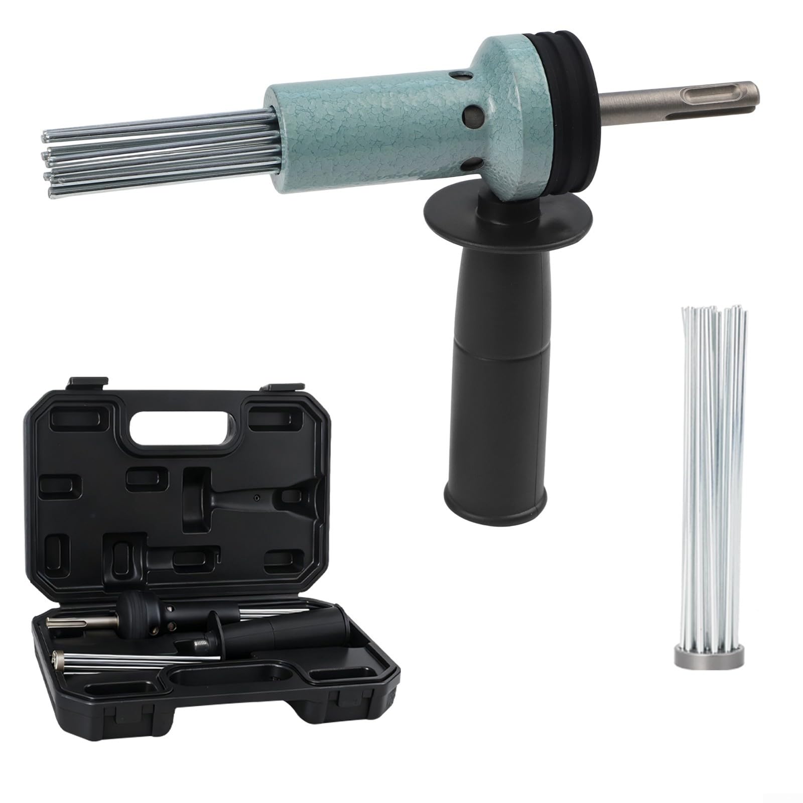 Nadel-Scaler-Adapter mit SDS-Schaft für elektrischen Hammer, entworfen für Rostentfernung und Betonbohren, mit gehärteter Stahllegierung und rutschfestem Klemmmechanismus