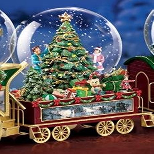 The Bradford Exchange Thomas Kinkade Wonderland Express Mini Snowglobe Train Deck the Halls