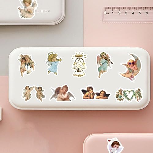 Miniatura 9 de 73 calcomanías impermeables de ángel vintage de dibujos animados para niños, niñas, niños, adolescentes y adultos para cumpleaños, fiesta de