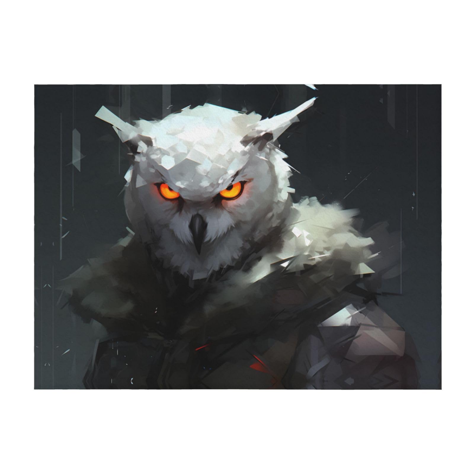 Couverture polaire douce hibou blanc PHAYAH fini les frissons sur le canapé