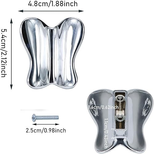 Miniatura 2 de Pomos de armario y tiradores de cajón de mariposa dorados, manijas de tocador para habitación de niñas, cuarto de bebé, aparador, gabinetes de