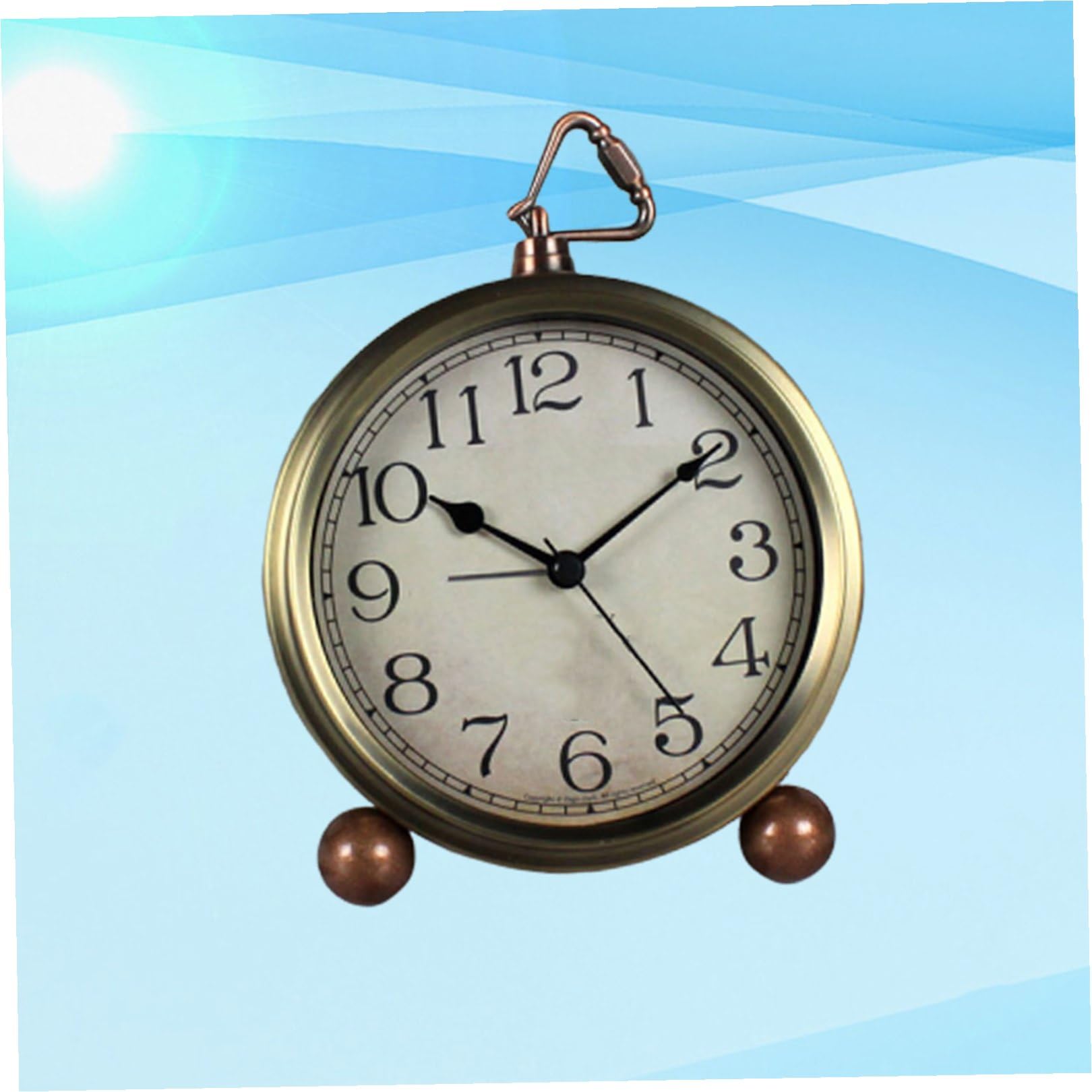 Sosoport Vintage Tischwecker im Amerikanischen Stil mit Alarm, Leise