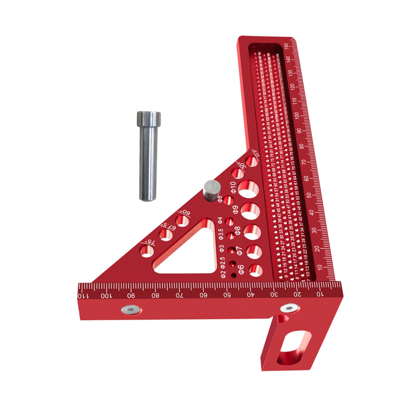 Msioytog Nine Generations Aluminum Miters Square Ruler Woodworking Square High Accuracy Layout Measuring Tool With Clear Scalefor Projects Measuring Ruler