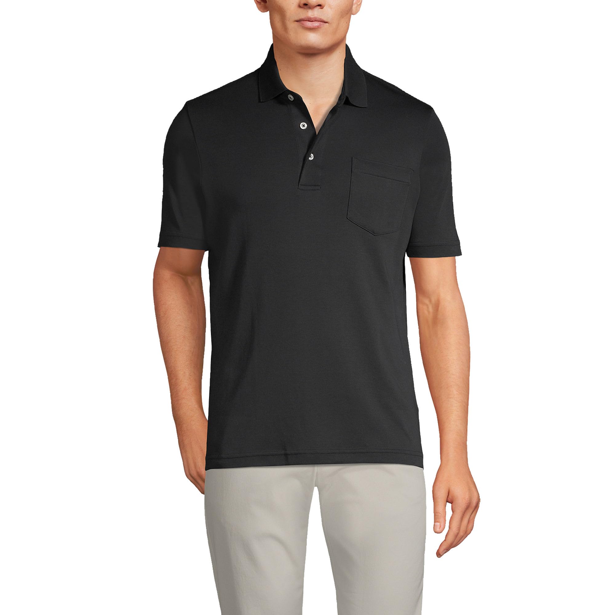 Men's Premium American-Grown Supima Cotton Polo Shirt, Short Sleeve, Pocket - Big & Tall