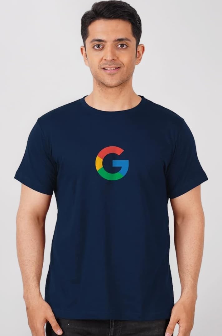 Men's Google T-Shirt, 100% Cotton T-Shirts for Programmer, Coding, Developer, Software Mens, Round Neck T Shirts for Women, Half Sleeve Tshirt for Men