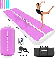 Vista 13 de VOFiTNY - Esterilla inflable de gimnasia con pista de caídas y barril de aire octogonal con bomba para uso doméstico/gimnasio