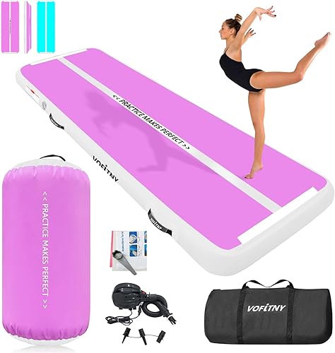 Miniatura 13 de VOFiTNY - Esterilla inflable de gimnasia con pista de caídas y barril de aire octogonal con bomba para uso doméstico/gimnasio