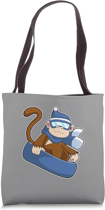 Monkey Snowboarder Snowboard Winter sports Tote Bag