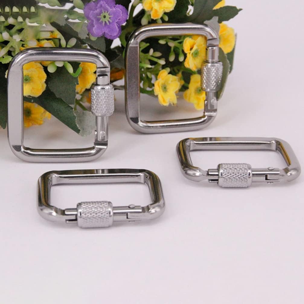 3pcs Stainless Steel Square Quick Link Heavy Duty Locking Clip Buckle for Carabiner Hammock Camping Outdoor Equipment - Image 9