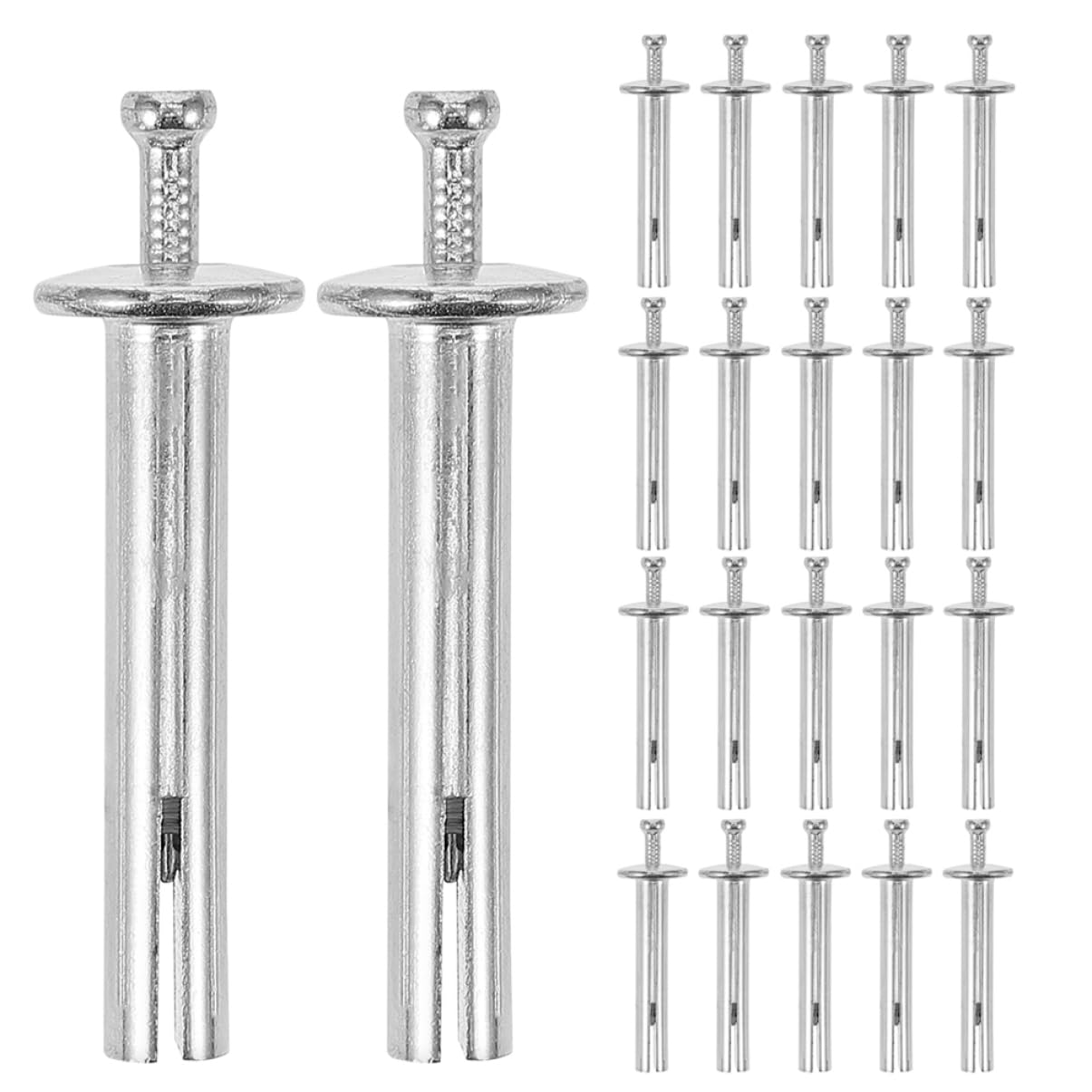 Spreiznagel 8x50mm 100 Stück Kohlenstoffstahl für Betonwände | Silber, Einfache Montage, Vielseitige Anwendung für Büro und Renovierung