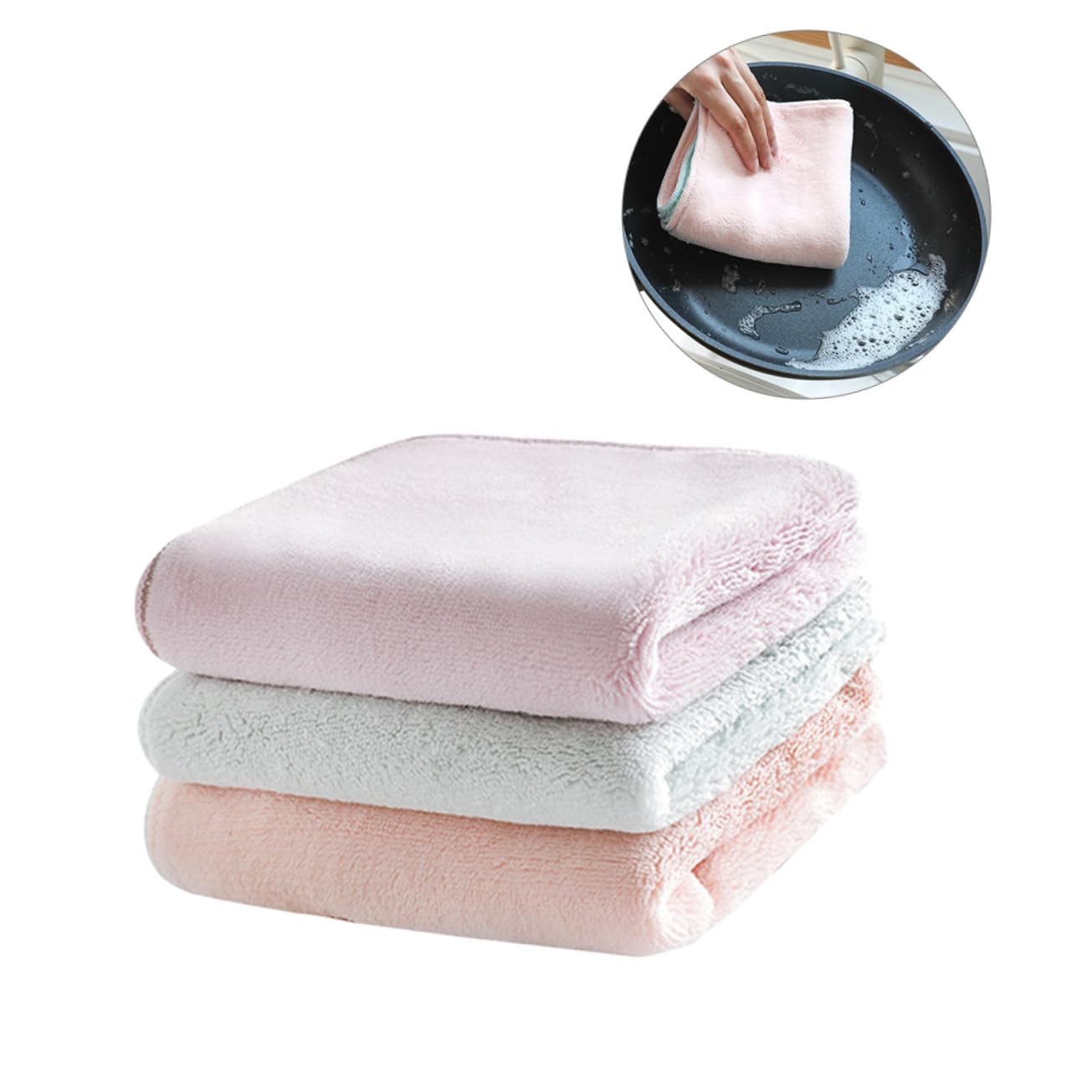 minkissy 9stücke Mikrofaser Geschirrtücher Fusselfrei Saugfähig Multifunktionale Reinigungstücher Für Küche Haushalt Fenster Gemischten Farben