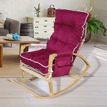 Reyo Home Efes L ks  ift Minderli Sallanan Sandalye Tv Koltu u Bordo/Krem