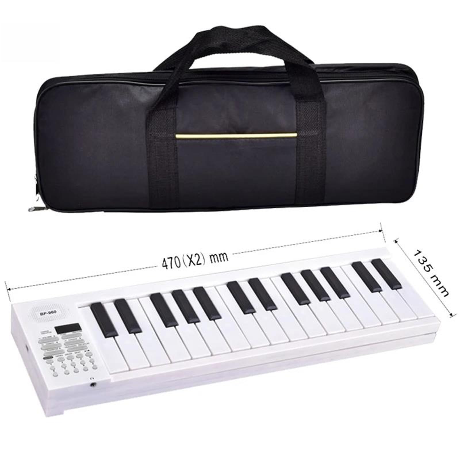 Pianos Digitales Para Órgano Electrónico Profesional De 61 Teclas Piano Electrónico Portátil Y Plegable Para Adultos Y Principiantes(White)