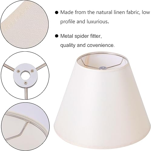 Miniatura 5 de TOCHIC Pantalla de lámpara imperio grande para lámpara de pie, lámpara de escritorio, lámpara de noche, cubierta de tela de repuesto para lámpara de